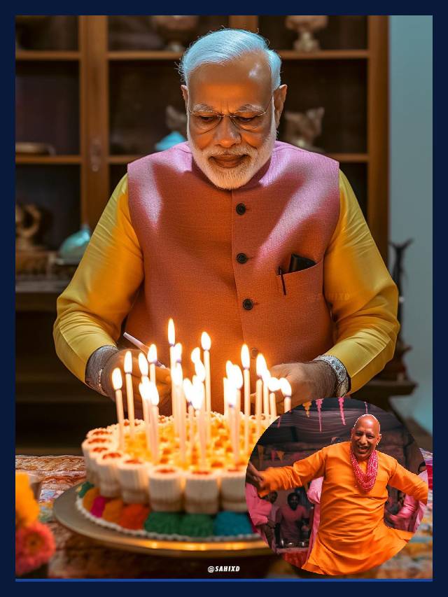 CM Yogi ने किया भागड़ा डांस, तो राहुल गांधी ने फुलाएं बैलून, AI ने दिखाई PM Modi के बर्थ डे सेलिब्रेशन की मजेदार तस्वीरें
